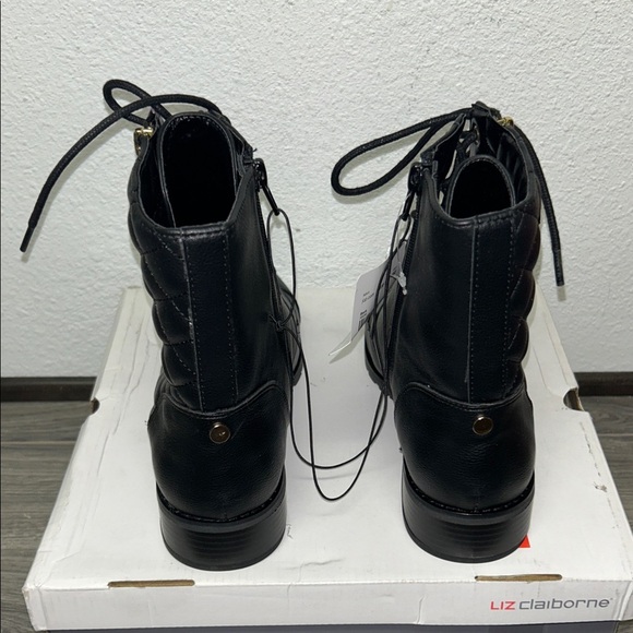 Liz Claiborne Reina Women's Black Lace-Up Boots - Picture 3 of 5